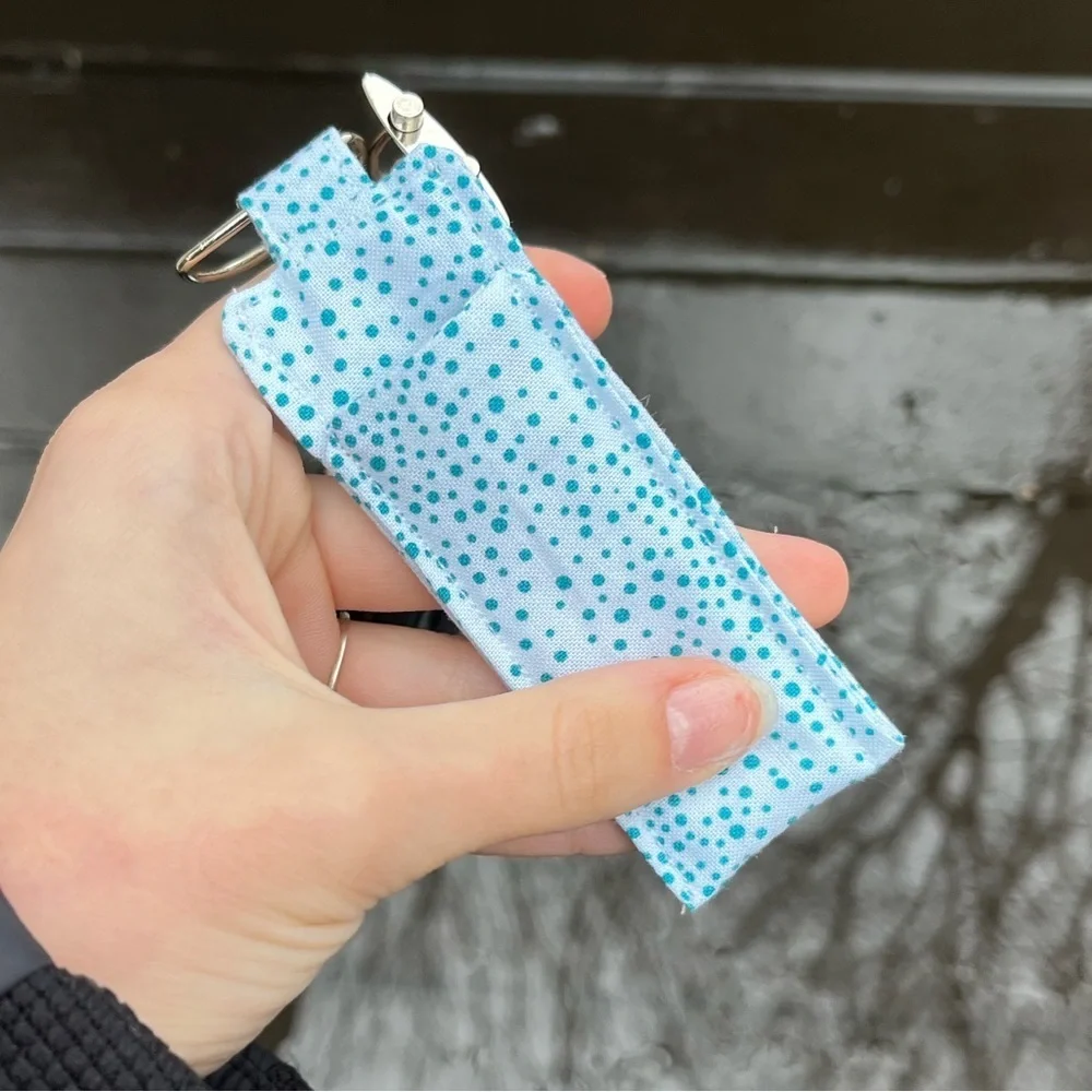 Handmade Burt’s bees chapstick holder with swivel keychain